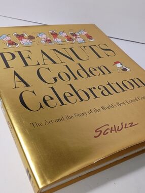 Peanuts: A Golden Celebration Hardcover Book- Gold 50yr. Anniversary Comic Strip